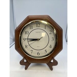 VTG Ingraham Wall Clock Light Oak Wood Octagon Wooden Clock Ingraham Wall Clock